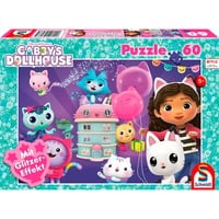 4001504564735 - Gabby´s Dollhouse Glitzerpuzzles - Geburtstagsfeier im Puppenhaus 60 Teile