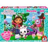 4001504564742 - Gabby´s Dollhouse Glitzerpuzzles - Fröhliche Freunde 60 Teile