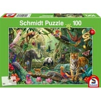 4001504564858 - Bunte Tierwelt im Dschungel Puzzle