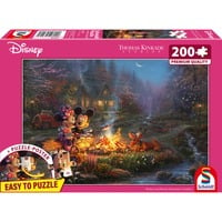 4001504565589 - Thomas Kinkade Studios Disney - Mickey and Minnie Sweetheart Campfire Puzzle