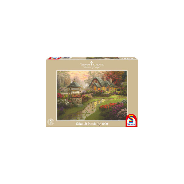 4001504584634 - Thomas Kinkade Haus mit Brunnen Puzzle 1000 Teile 400150458463