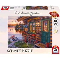 4001504585310 - Darrell Bush Seehütte mit Fahrrad Puzzle