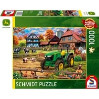 4001504585341 - John Deere Bauernhof mit Traktor 5050E Puzzle