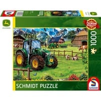 4001504585358 - John Deere Alpenvorland mit Traktor 6120M Puzzle