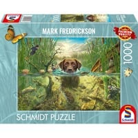 4001504585723 - Mark Fredrickson Hundeliebe - brauner Labrador im kühlen Nass Puzzle