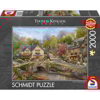 4001504586294 - Thomas Kinkade Studios Sommer in Cobblestone Village Puzzle