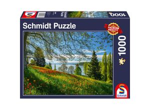 4001504589677 - Schmidt Puzzle 1000 - Frühlingsallee zur Tulpenblüte Insel Mainau (Puzzle)