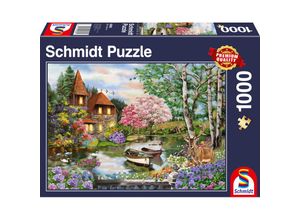 4001504589851 - Schmidt Puzzle 1000 - Haus am See (Puzzle)