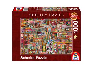 4001504596989 - Schmidt Puzzle 1000 - Vintage Künstlermaterialien (Puzzle)