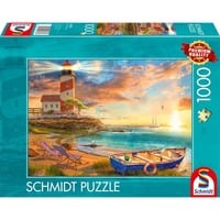 4001504597658 - Sonnenuntergang in der Leuchtturm-Bucht Puzzle