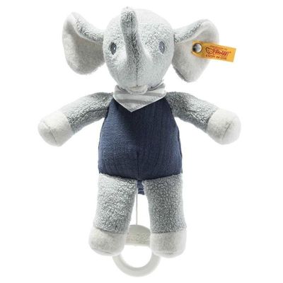 4001505242410 - Spieluhr STEIFF Eliot Elefant Spieluhren blau (grau dunkelblau) Kinder Altersempfehlung GOTS made with organic materials zertifiziert durch BCS 35014