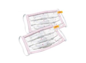 4001505601453 - Mund-Nasen-Maske PUSTEBLUME 2er Pack in rosa weiß