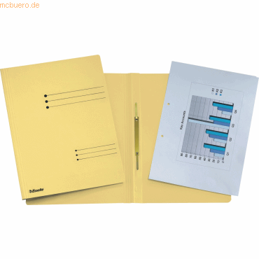 4001536002502 - 25 x Schnellhefter A4 Manilakarton gelb 4001536002502 - 25 x Schnellhefter A4 Manilakarton gelb