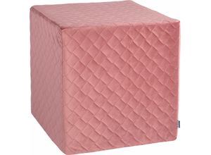 4001537004451 - Sitzwürfel HOCK Soft Nobile Hocker Gr B H 45 cm x 45 cm rosa (hellrosa) Sitzkissen Sitzwürfel