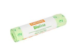 4001553060707 - DEISS Bioline Bioabfallsäcke Biofolie Ecovio natur B 700 x H 1100 120 Liter 250 Stück