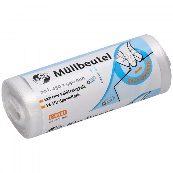 4001553710589 - UNIVERSAL PLUS Müllbeutel 49901 20l tr 50St 4001553710589 EMIL DEISS 50 Stück