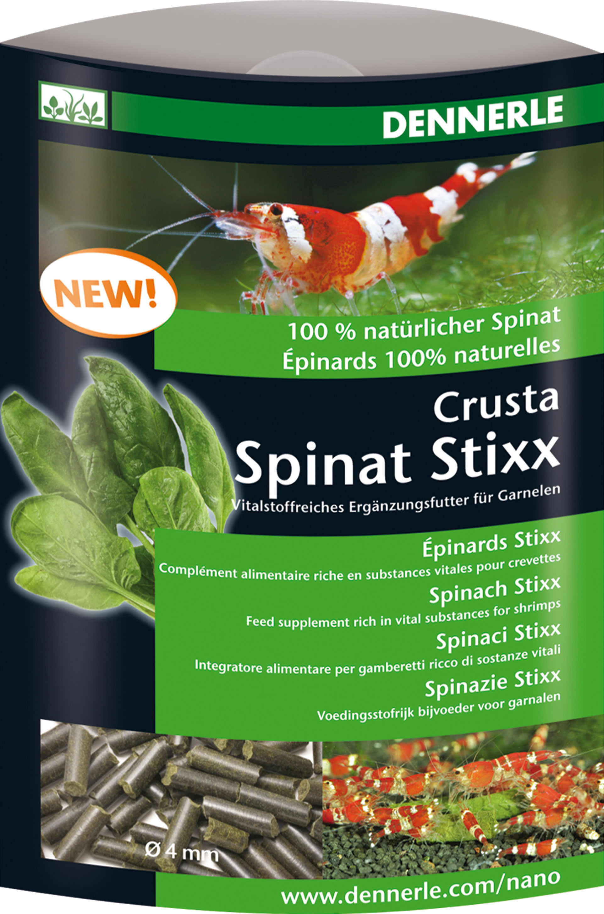 4001615058543 - Dennerle Crusta Spinat Stixx - 30 g