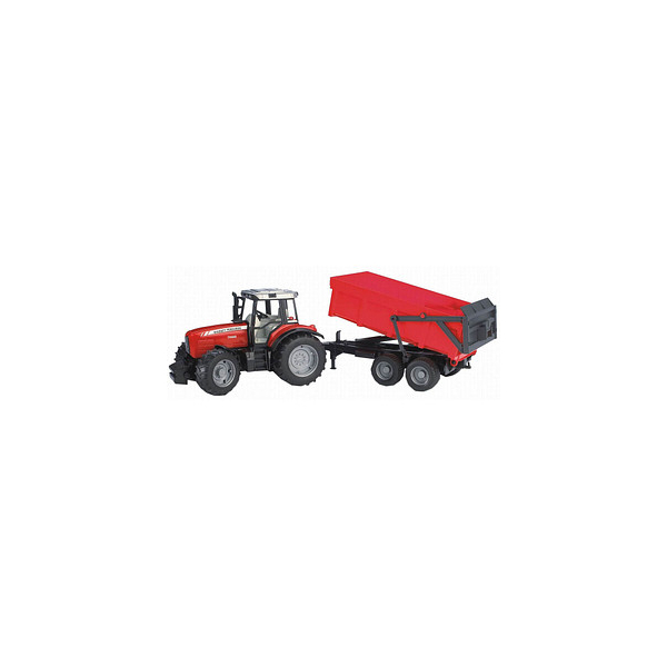 4001702020453 - Massey Ferguson 7480 mit Wannenkippanhänger 2045 Spielzeugauto 4001702020453 bruder