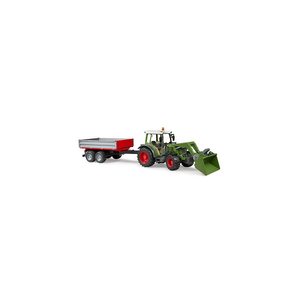 4001702021825 - Fendt Vario 211 mit Frontlader und Bordwandanhänger 02182 Spielzeugauto 4001702021825 bruder