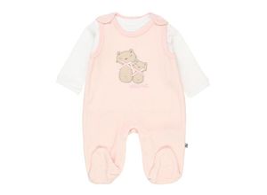 4001742445278 - - Nicki-Strampler BASIC LINE - LITTLE CATS mit Langarmshirt in rosa weiß Gr44