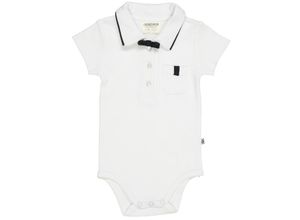 4001742701237 - - Kurzarm-Body CLASSIC BOYS mit abnehmbarer Fliege in weiß Gr56