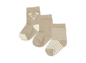 4001742743749 - - Socken JACKY BÄRCHEN 3er-Pack in beige Gr86 92