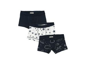 4001742810090 - - Boxershorts SPACE & STARS 3er-Pack in weiß marine Gr98 104