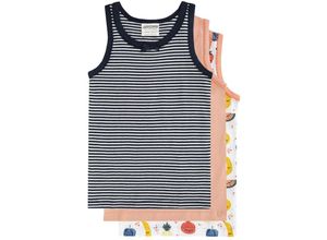 4001742951182 - - Unterhemd FRUITS 3er-Pack in peach navy Gr158 164