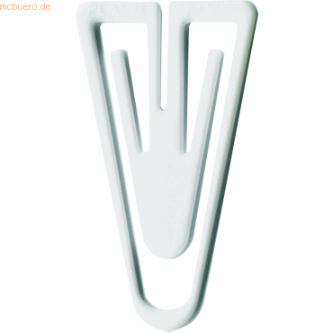 4001782154635 - Büroklammern Plastiklips 60mm VE=10 Stück weiß