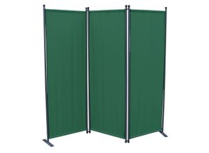 4001827477033 - Stellwand 165x170 cm dreiteilig - grün - Paravent Raumteiler Trennwand Sichtschutz