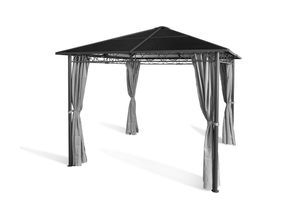 4001827487155 - Hardtop Pavillon Meran 3x3m mit Seitenteile Doppelstegplatten Hohlkammer Polycarbonat