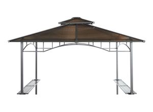 4001827487278 - Ersatzdach Hardtop BBQ Pavillon 15x24m Doppelstegplatten Polycarbonat Braun