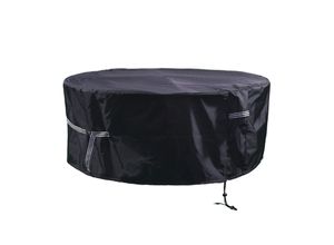 4001827640062 - Black Premium Gartensitzgruppenhülle Ø 160x85cm   garden dining set cover   atmungsaktiv   breathable