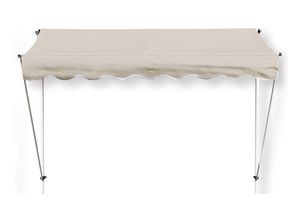 4001827780881 - Klemmmarkise Ontario 255x130cm Sand Beige Balkonmarkise höhenverstellbar von 200 cm – 320 cm