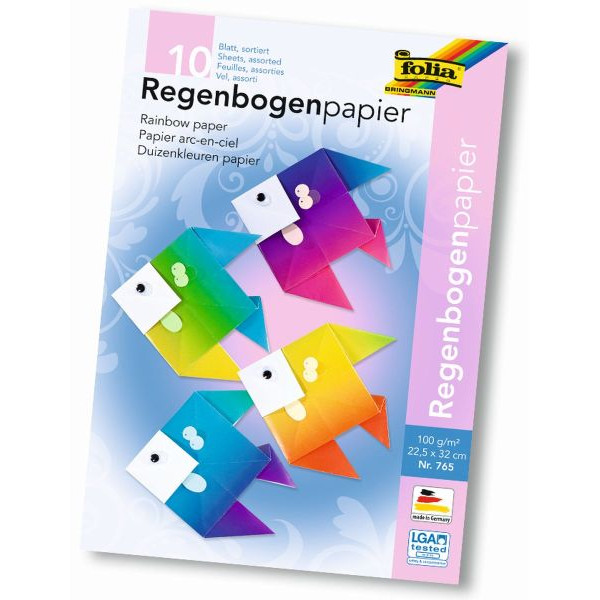 4001868007657 - Regenbogenpapier 22x32cm bunt 100g 765 4001868007657 folia 765 10 Stück