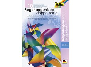 4001868007756 - Glorex Gmbh - Glorex Regenbogenkartonmappe 200g qm 225 x 32 cm 10 Blatt Bastelpapier