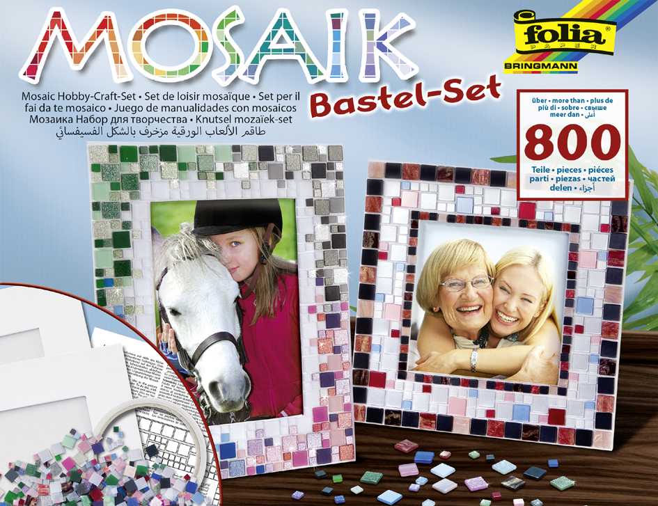 4001868024524 - Mosaik-Bastelset über 800 Teile inkl 2 Bilderrahmen