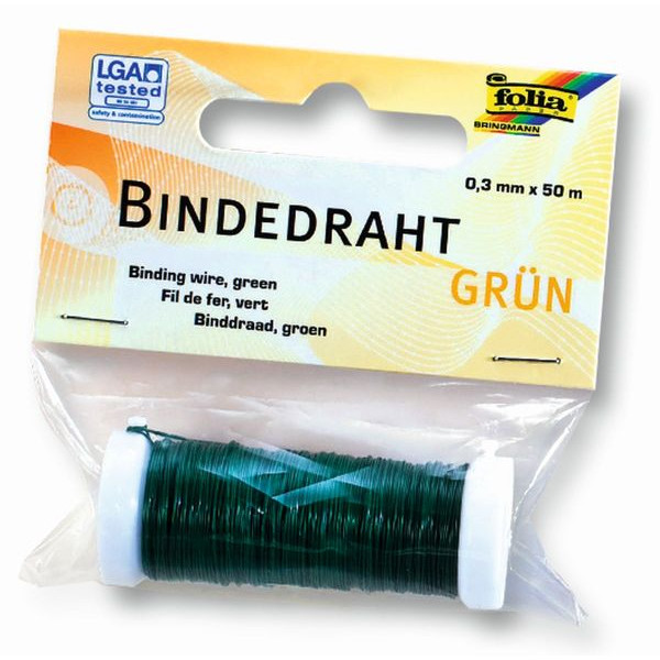 4001868032710 - 79158 03mm 50m Basteldraht Bindedraht grün 80 Meter