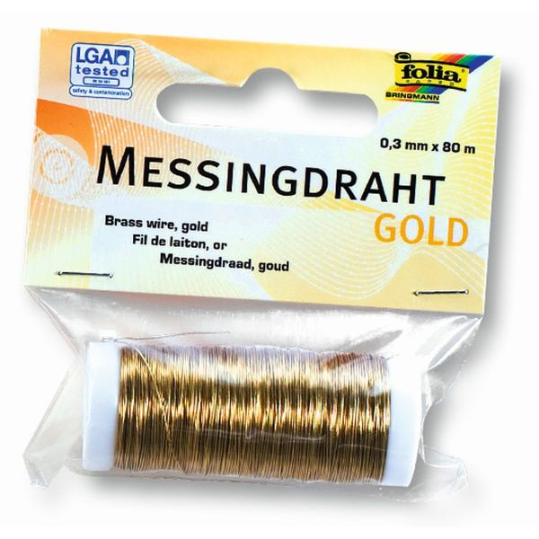 4001868032840 - 79465  03mm 80m Basteldraht Messing goldfbg 80 Meter