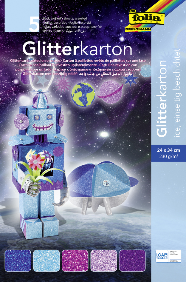 4001868042191 - Glitterkarton Ice 240 x 340 mm 300 g qm