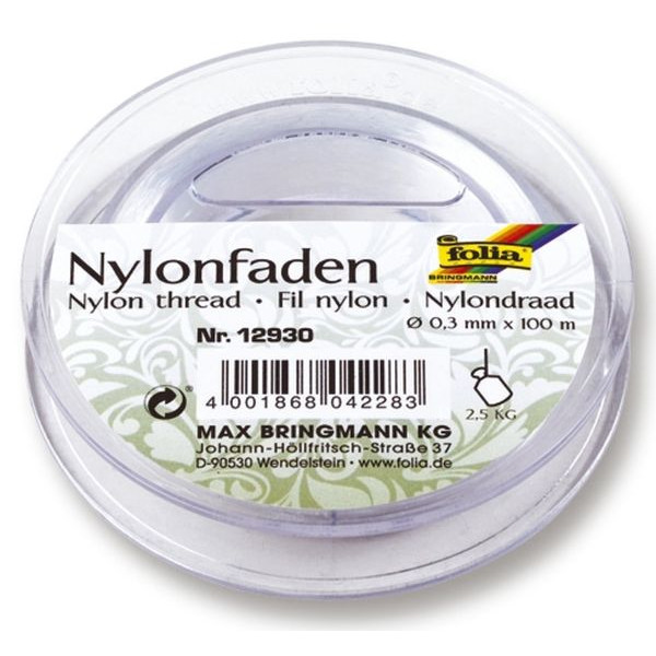 4001868042283 - 12930  03mm Nylonfaden auf Spule 100m 100 Meter