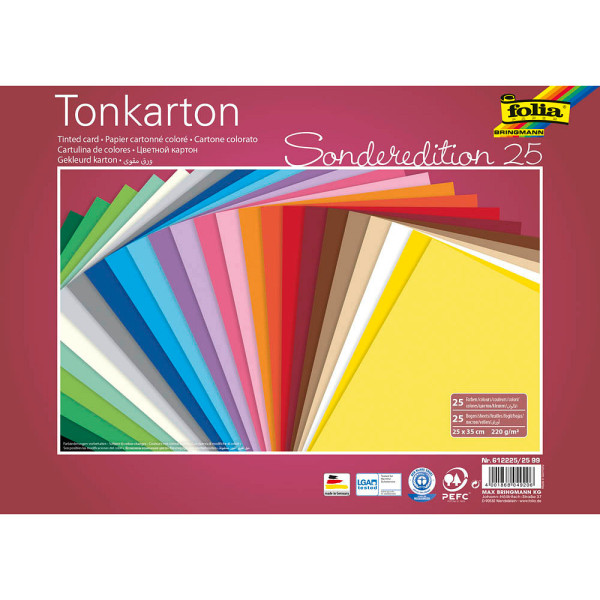 4001868049206 - Fotokarton Sonderedition 25 farbsortiert 220 g qm 25 Bogen 4001868049206 folia 25 Bogen