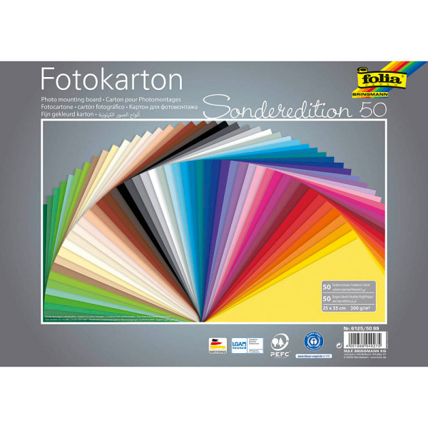 4001868049275 - Fotokarton Sonderedition 50 farbsortiert 300 g qm 4001868049275 folia 50 Blatt