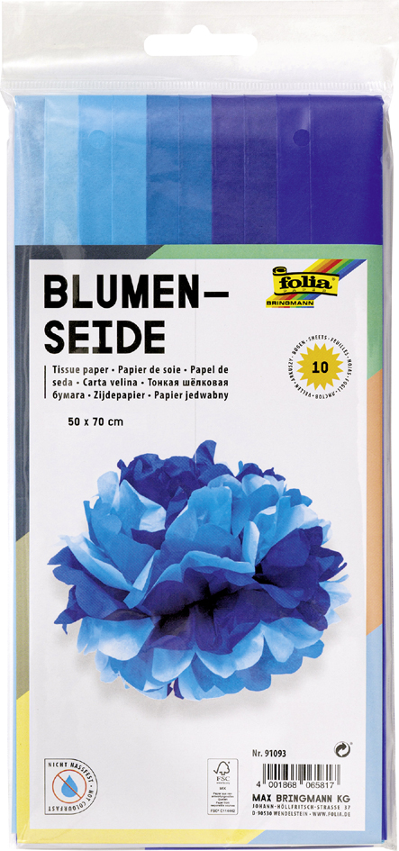 4001868065817 - Seidenpapier (B)500 x (H)700 mm 20 g qm Mix blau