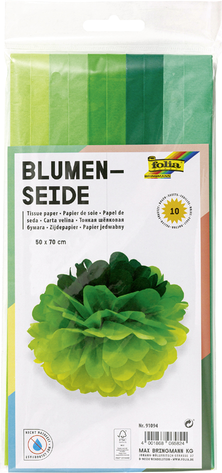 4001868065824 - Seidenpapier (B)500 x (H)700 mm 20 g qm Mix grün