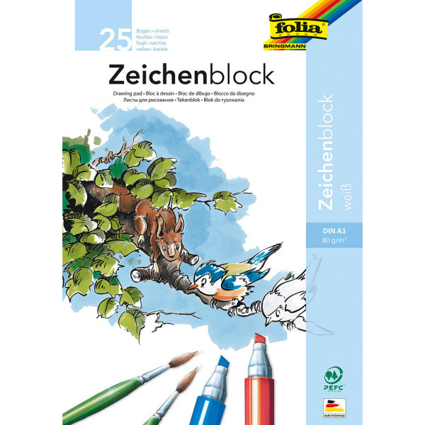 4001868081022 - Glorex Gmbh - Glorex Zeichenblock 80g m² din A3 Schreibwaren