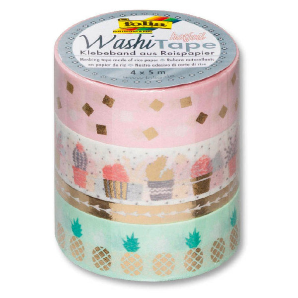 4001868089721 - Washi Tape HOTFOIL Deko-Klebeband 4001868089721 folia 26418 4 Rolle