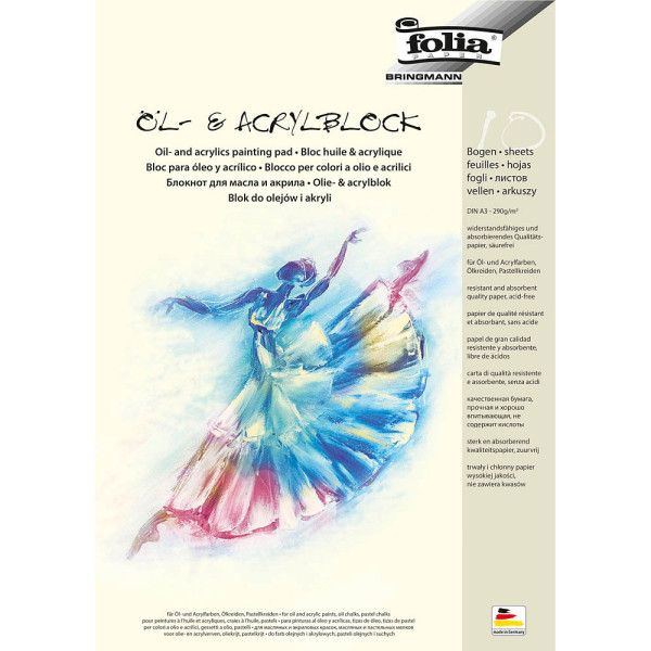 4001868094756 - Zeichenblock für Öl- und Acrylfarben DIN A3 4001868094756 folia 10 Blatt