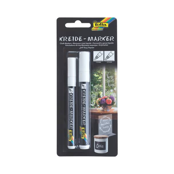 4001868099546 - Kreidemarker weiß 10 - 20 + 20 - 50 mm 4001868099546 folia 390200 2 Stück