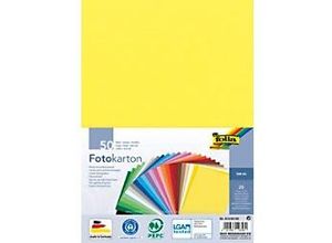 4001868106589 - Folia Farbiges Papier Farbig Sortiert Fotokarton DIN A4 614 50 99 300 g m250 Blatt